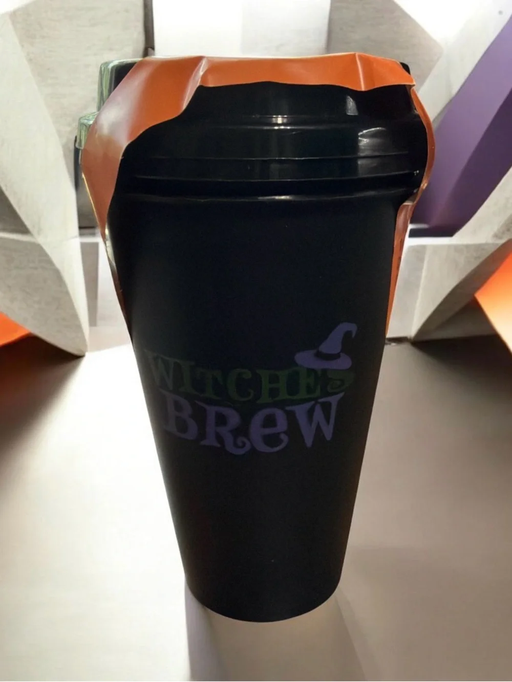 Witches Brew Travel Tumbler 2 Pack - Black with Purple & Green Lettering